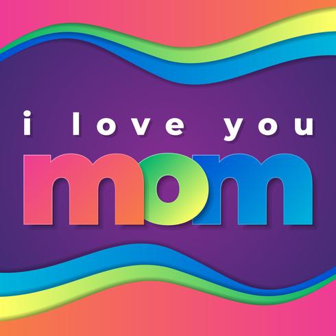 Happy Mothers Day Greeting Card  vector