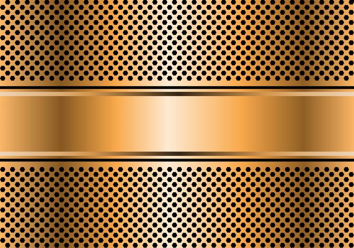 Abstract gold banner on hexagon mesh design luxury modern background vector illustration.