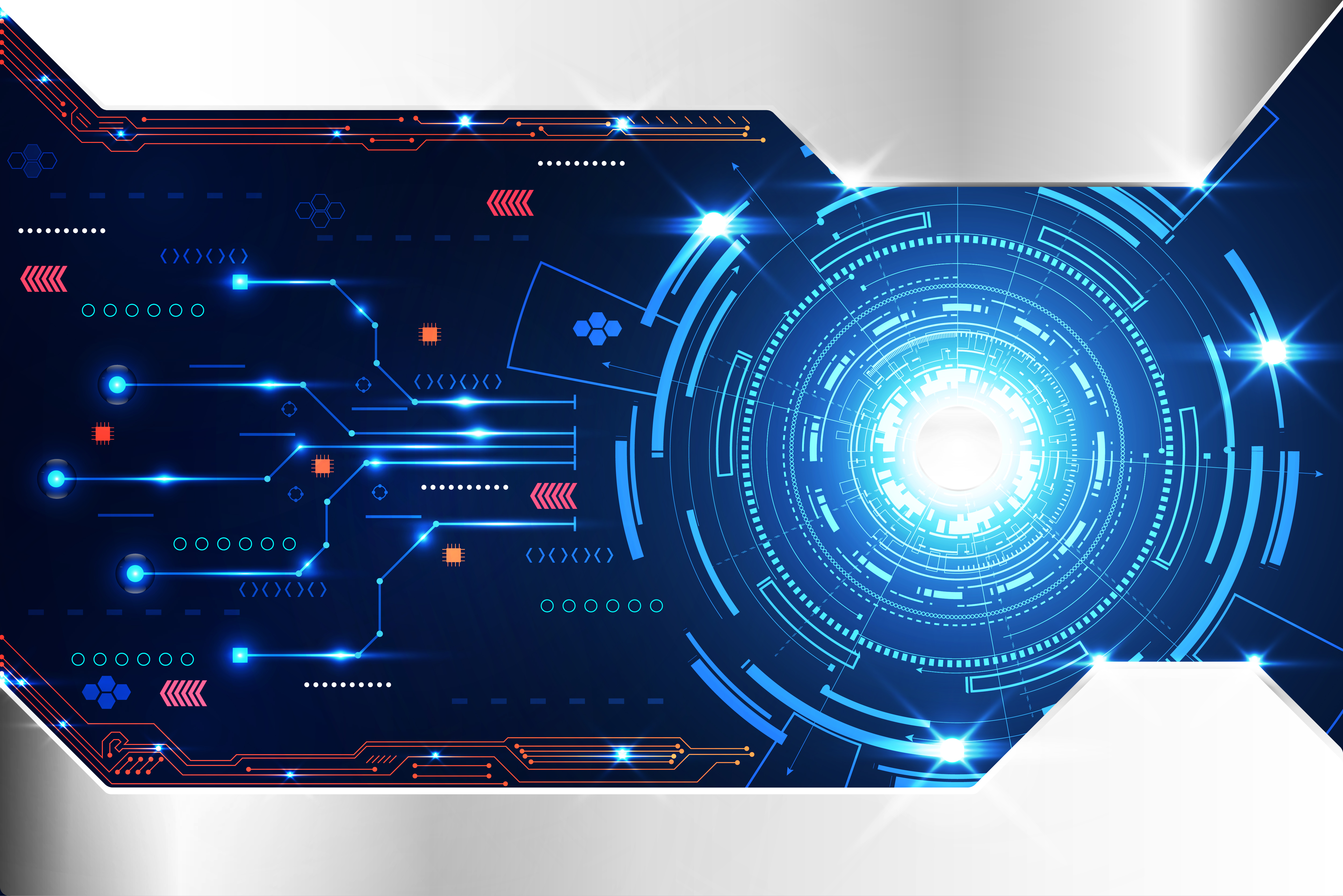 abstract technology background concept circle circuit 