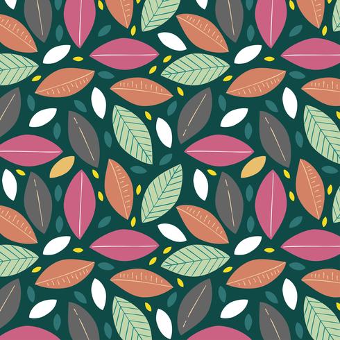 Colorful leaves pattern vector