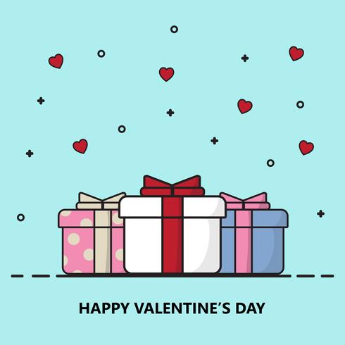 Creative happy valentine's day postcard vector illustration.