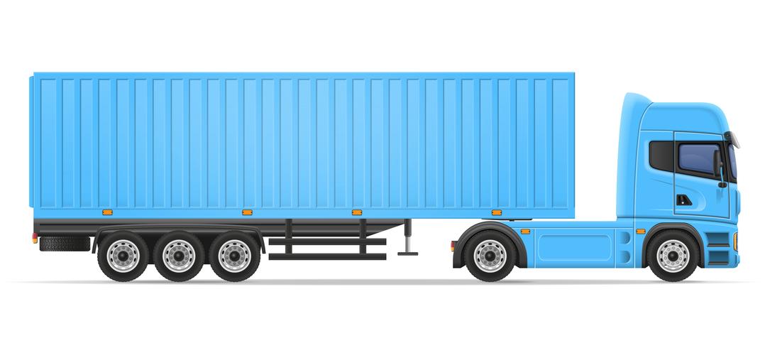 truck semi trailer vector illustration