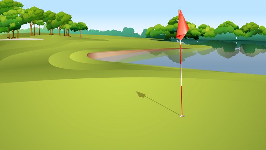 Campo de golf vector