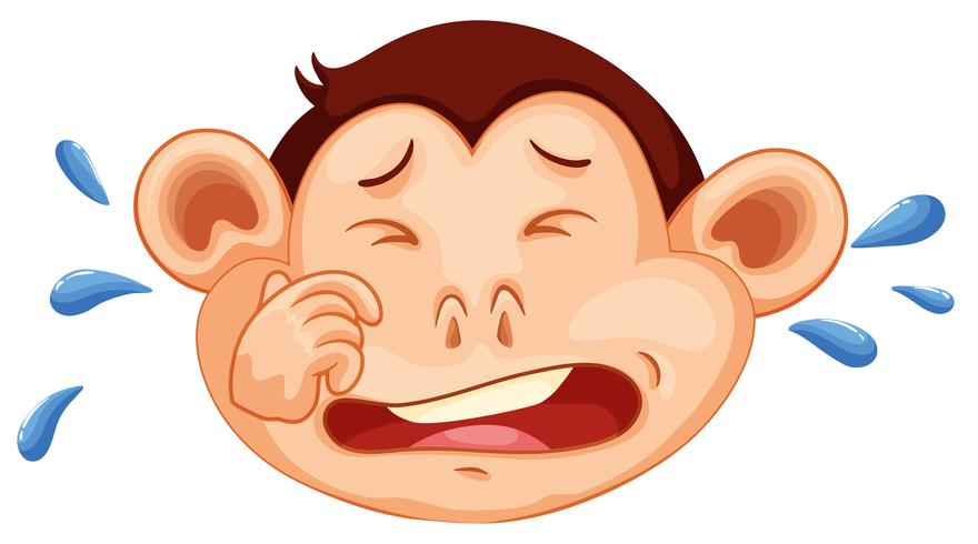 A monkey crying face vector