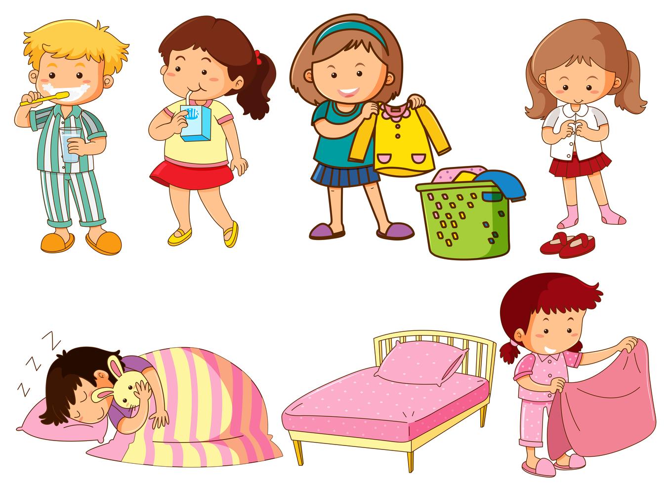 Set of cartoon kids character 519211 Vector Art at Vecteezy