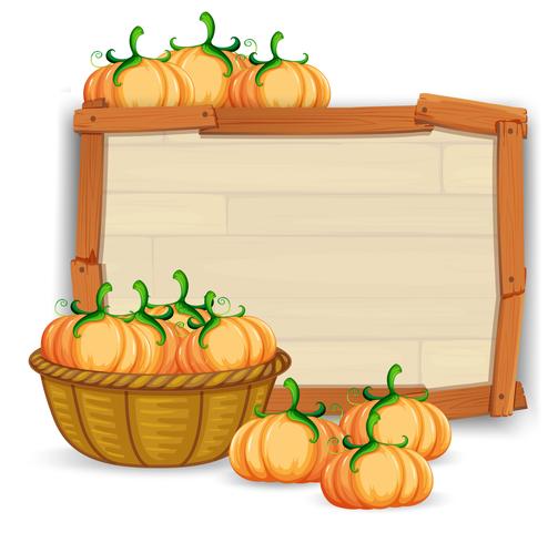 Una tabla de madera de calabaza. vector