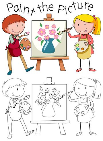 Doodle graphic of art vector
