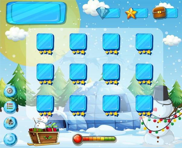 Juego de nieve vector