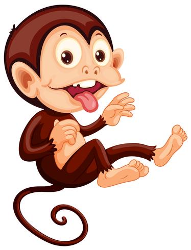 A playful monkey character vector