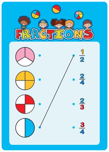 Plantilla de hoja de trabajo de combinación de matemáticas vector