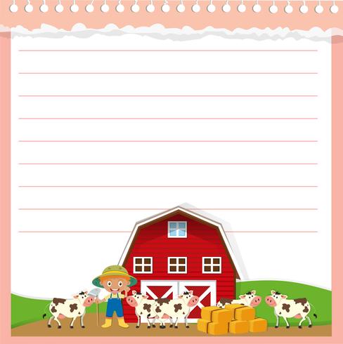 Paper design with agricultural theme vector