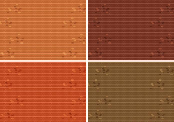 Set of brick wall texture vector