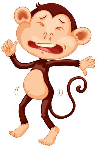 A crying monkey character vector