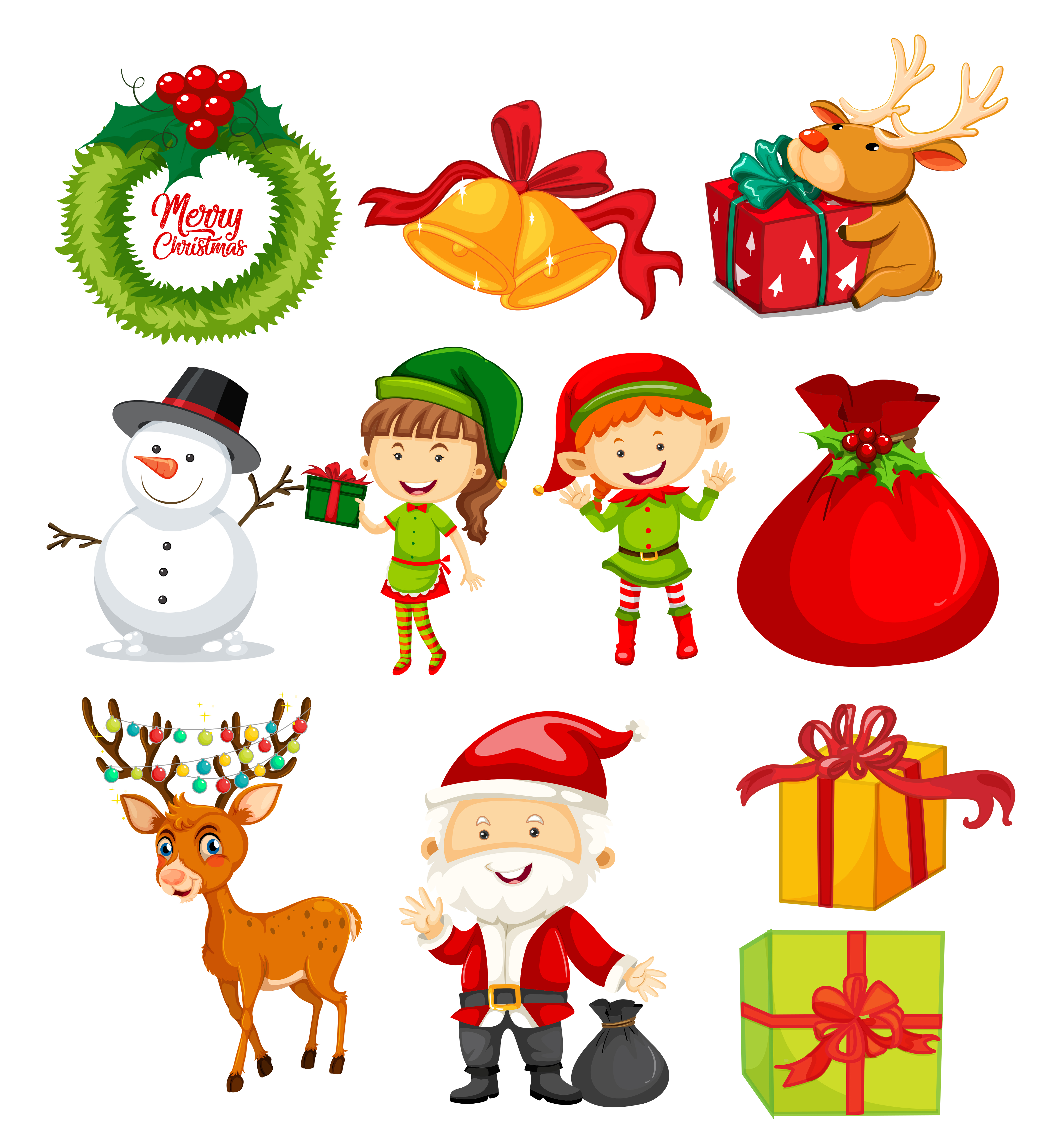 Download A set of christmas element - Download Free Vectors ...