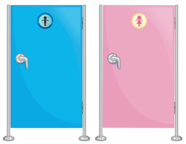 Man and woman toilet door vector