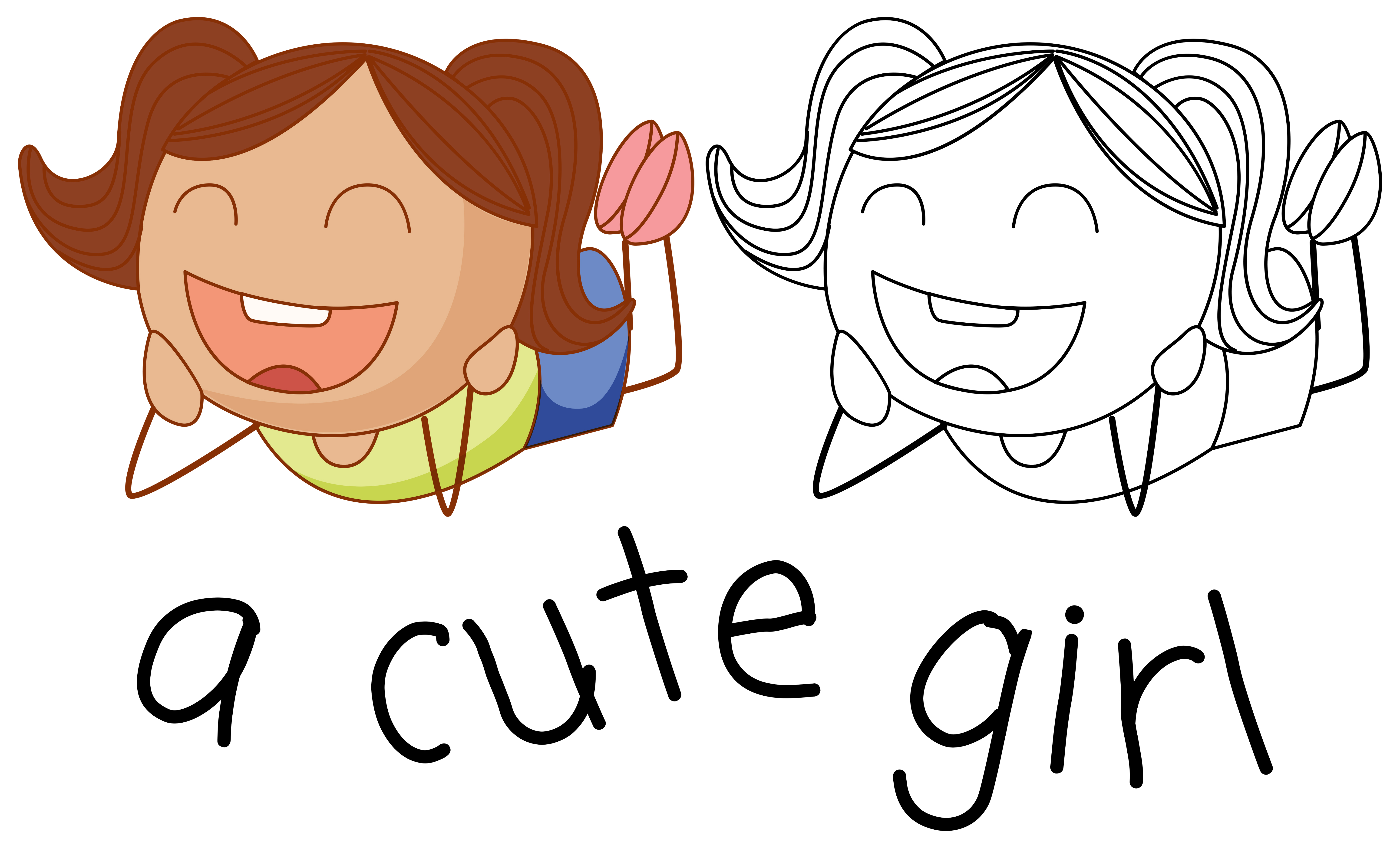  Doodle  cute girl  character Download Free Vectors 
