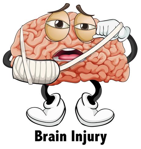 Man brain injury character vector