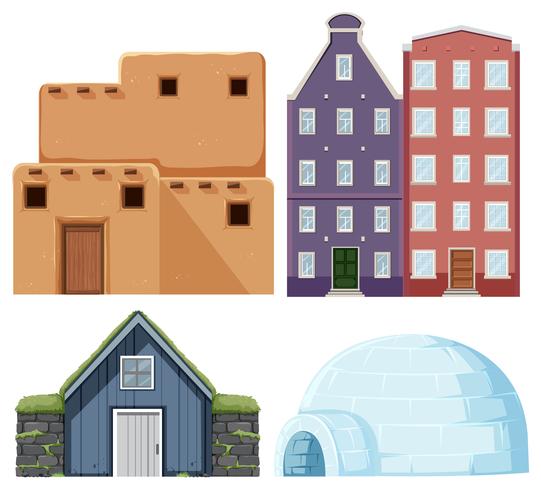 Set of different house vector