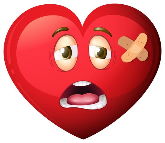 A heart character on white background vector