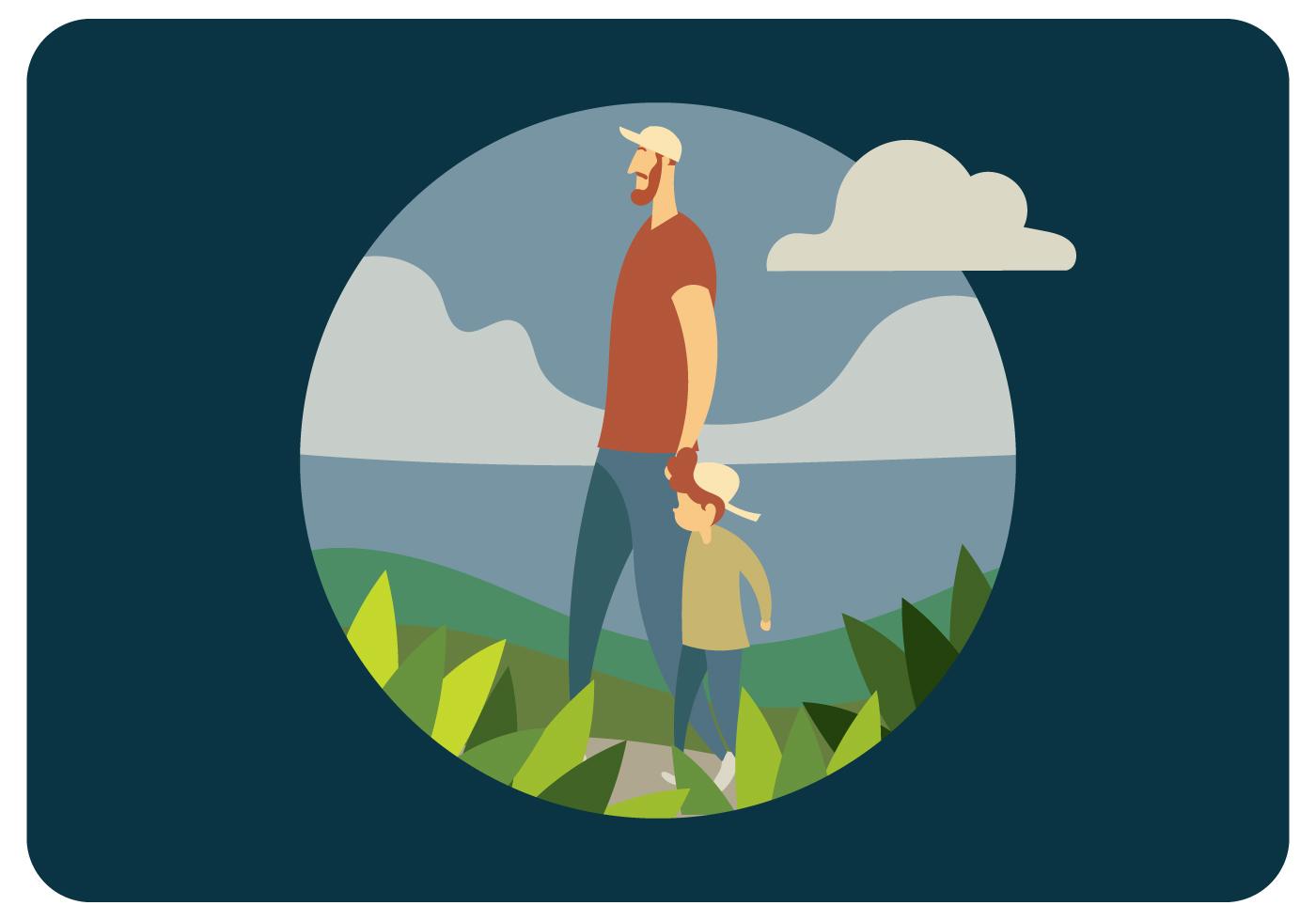 Father And His Son Vector 520044 - Download Free Vectors, Clipart