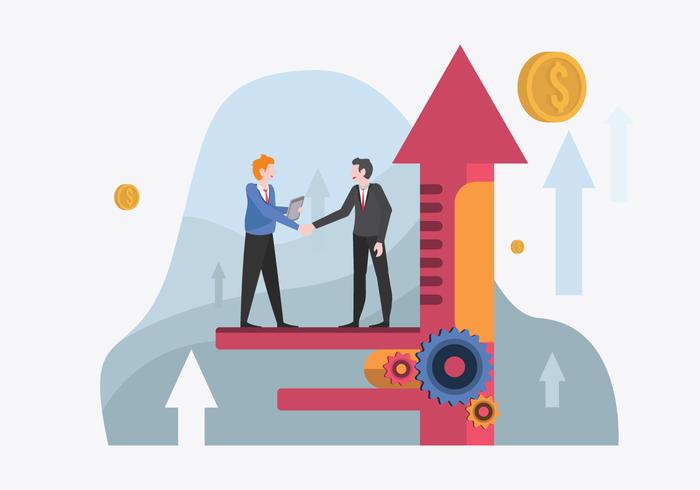 Businessman Meeting for Corporate Goals Vector Illustration