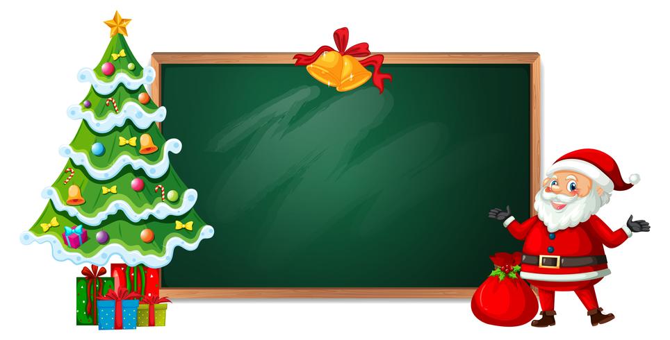 Navidad en banner de pizarra vector