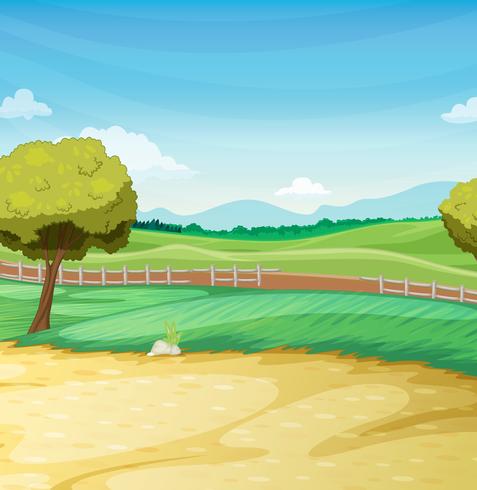 Farm scene vector