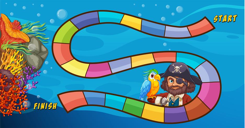 Pirate boardgame vector