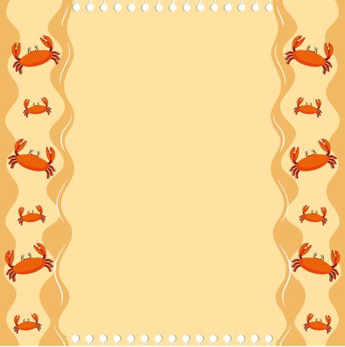 Paper design with crabs vector