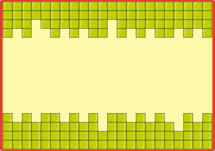 Frame template with green blocks background vector