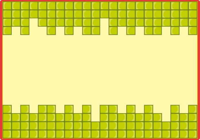 Frame template with green blocks background vector