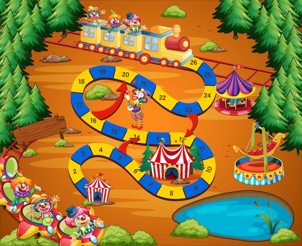 Clown circus game vector