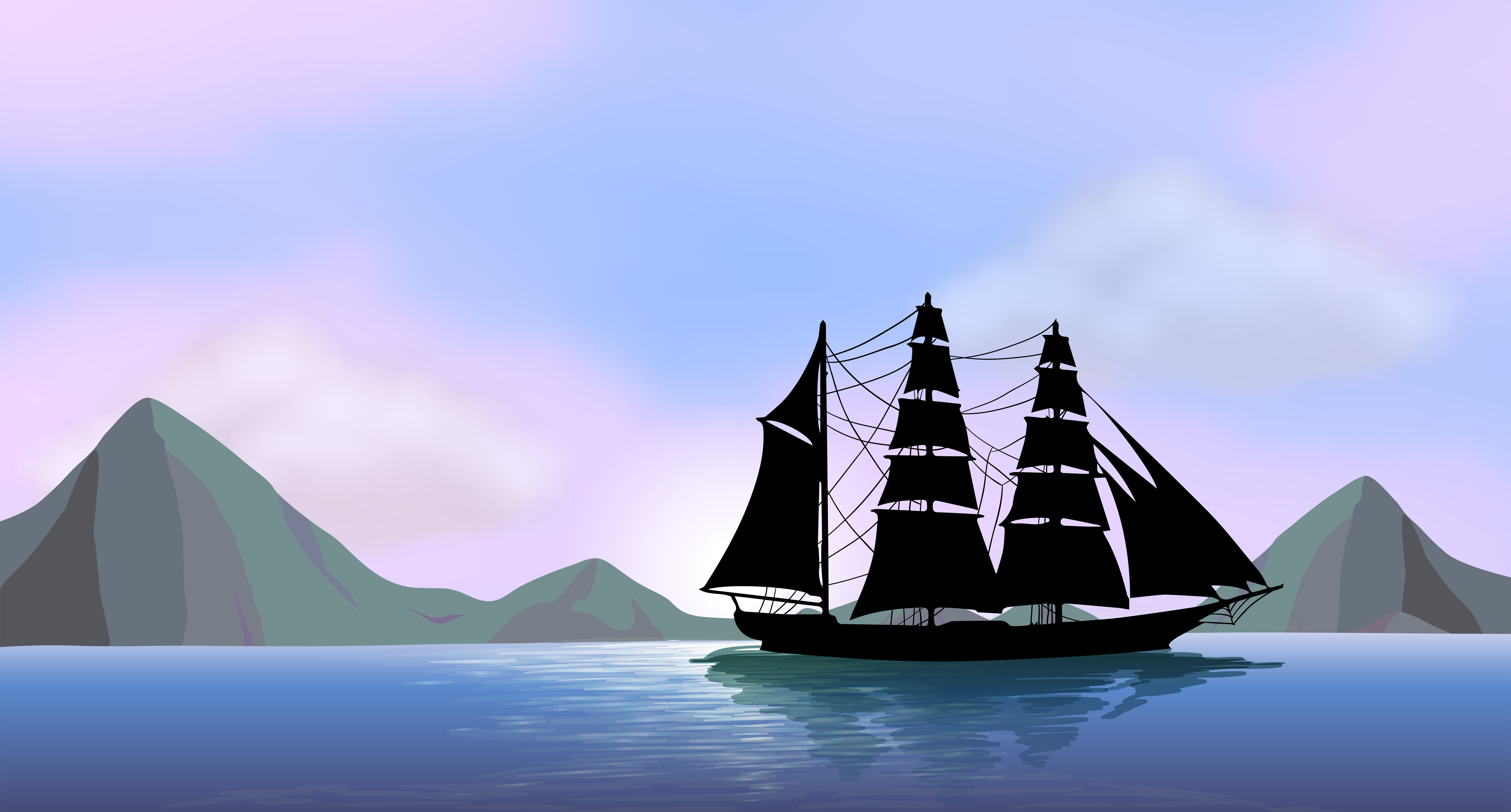 A ship sailing 520446 Vector Art at Vecteezy