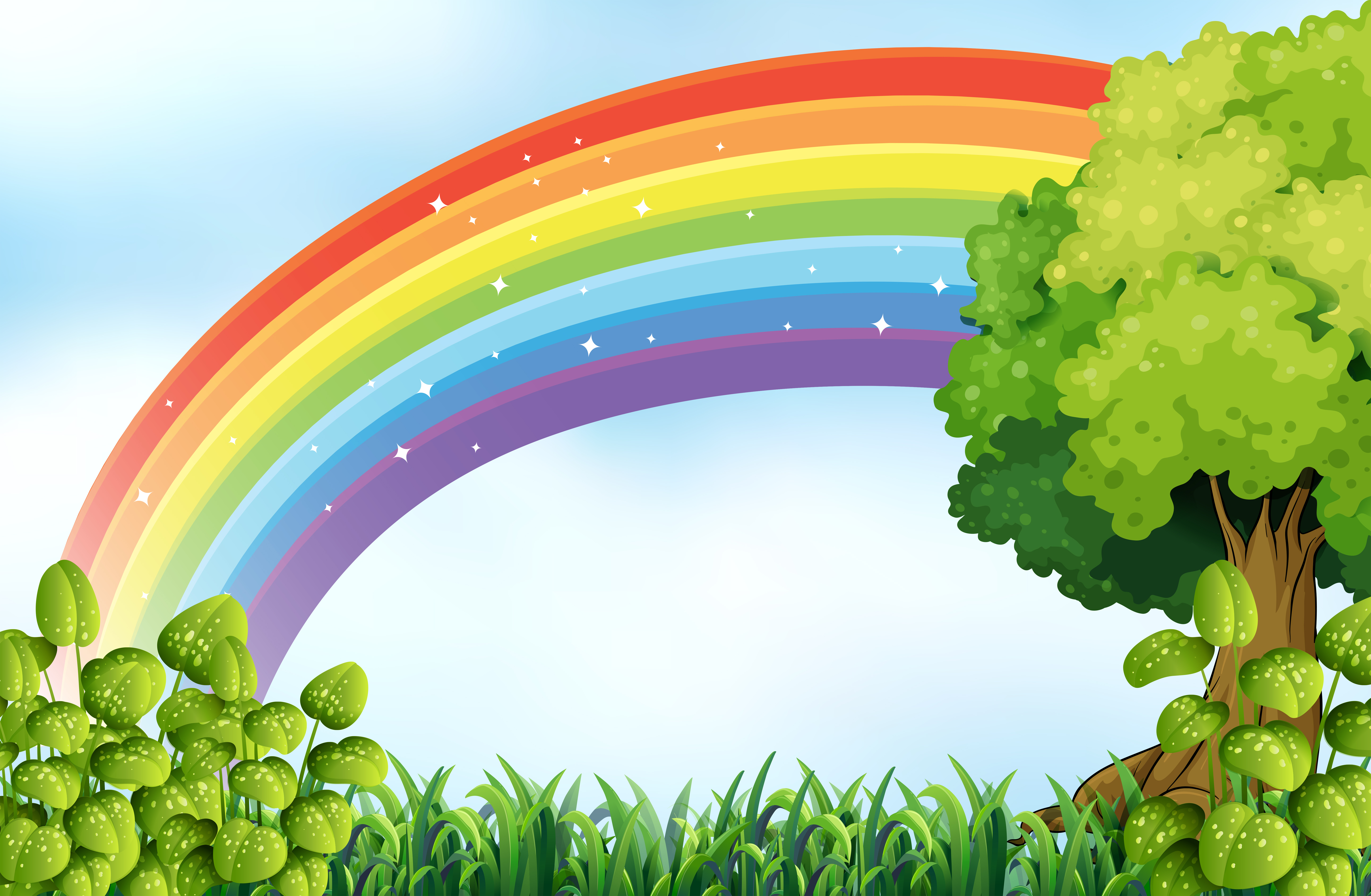 httpsvector art520487 nature scene with rainbow