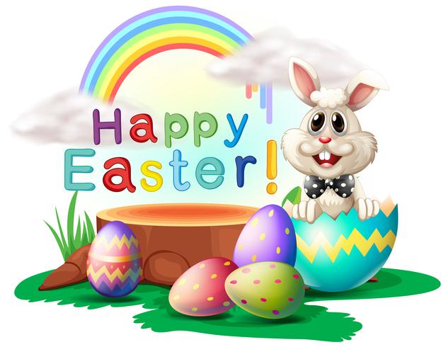 A Happy Easter greeting vector