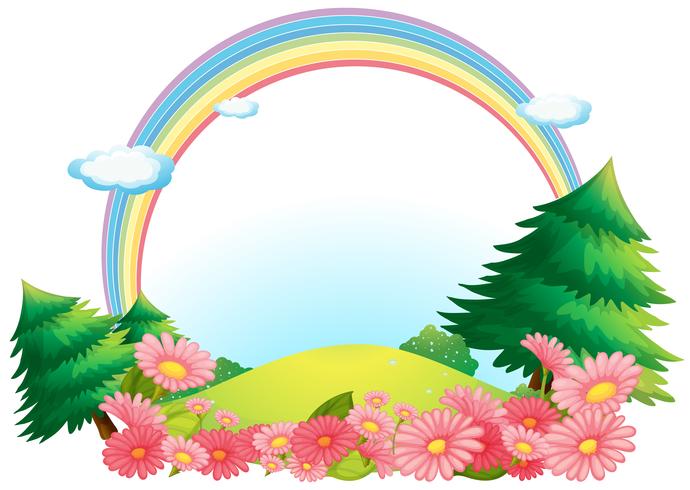 The Colorful Rainbow At The Hilltop Download Free Vectors