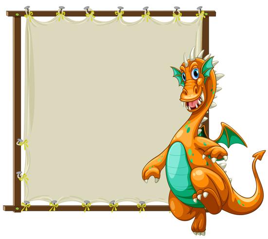 Dragon and frame vector