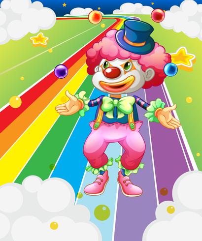 A clown juggling with the balls vector