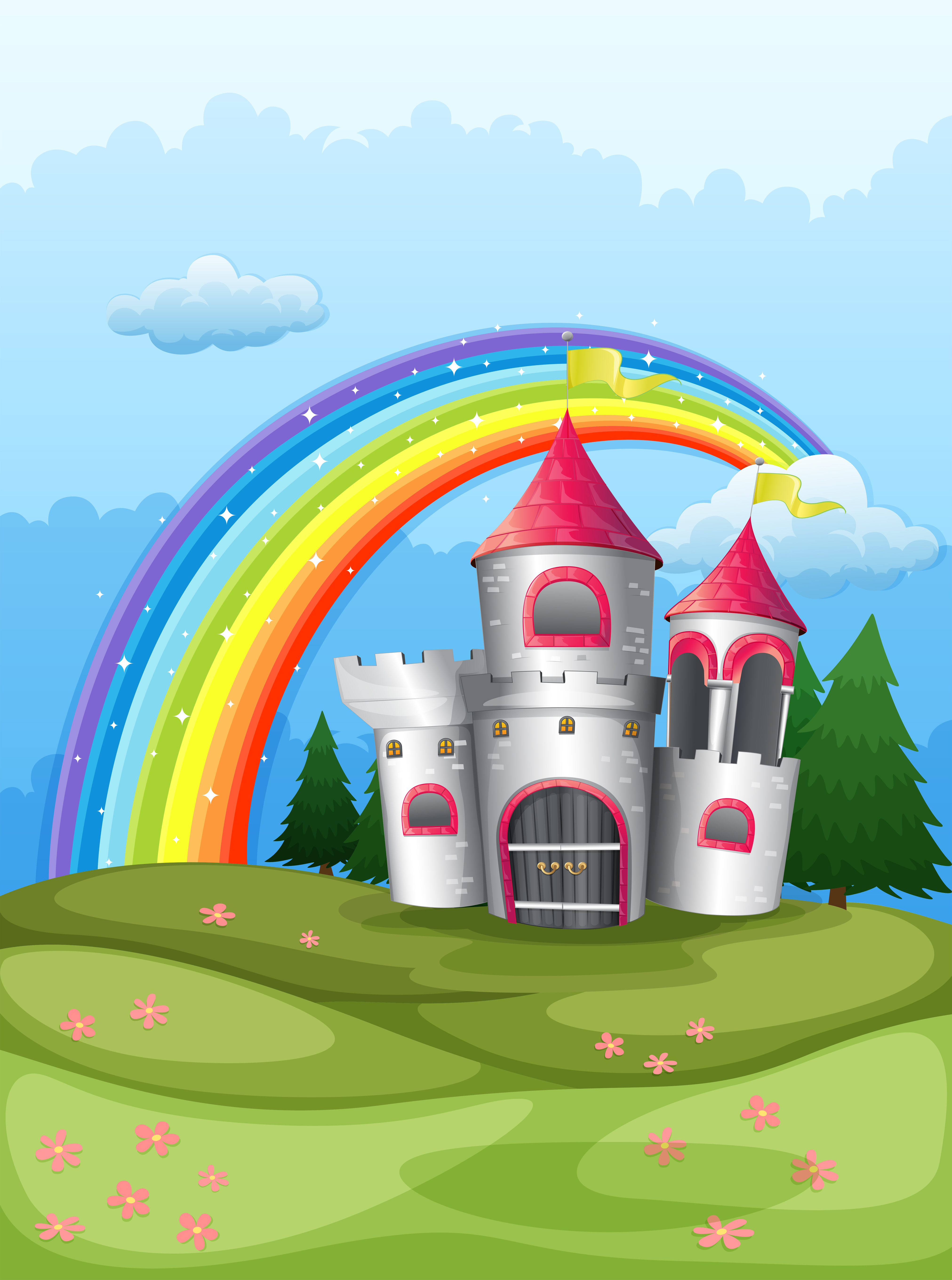 Free Free 298 Disney Castle Rainbow Svg SVG PNG EPS DXF File