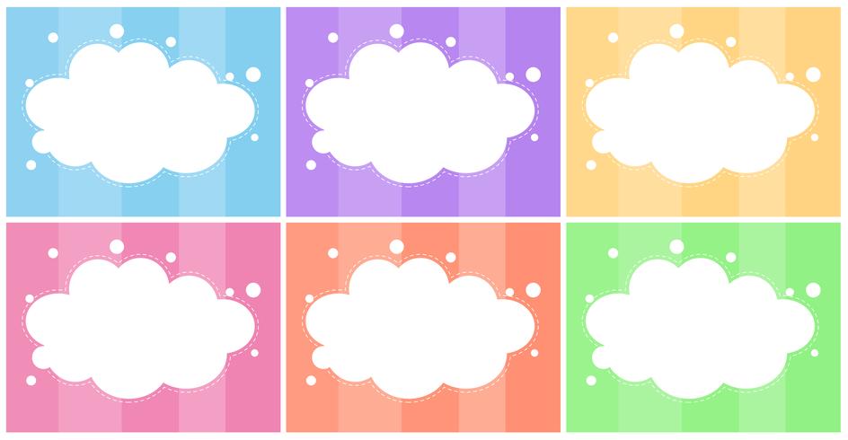 Six empty templates vector