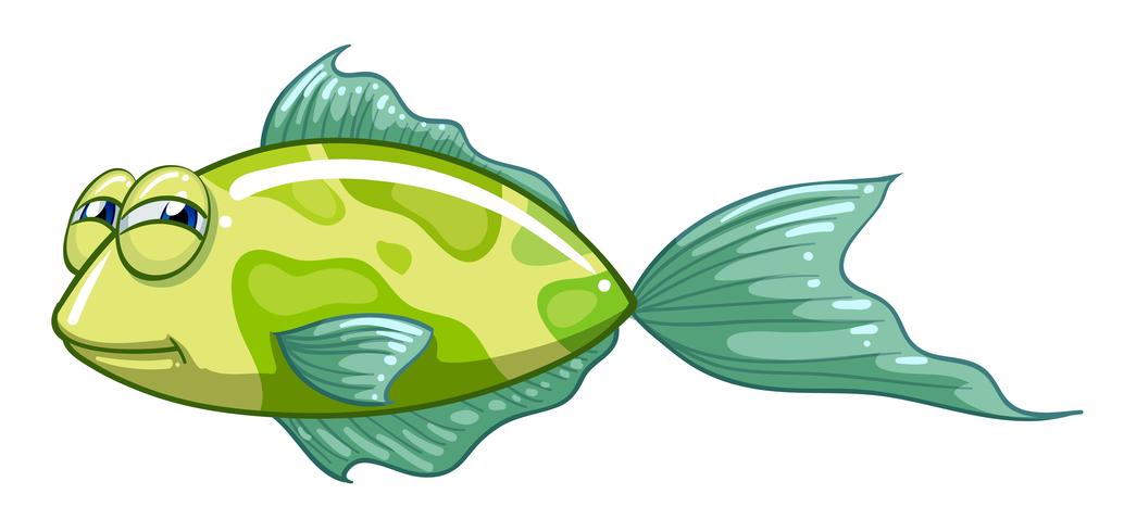 A green fish vector