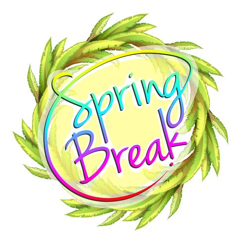 A spring break template vector