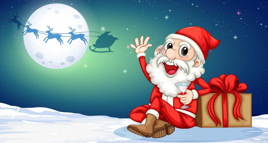 A santa claus themplate vector