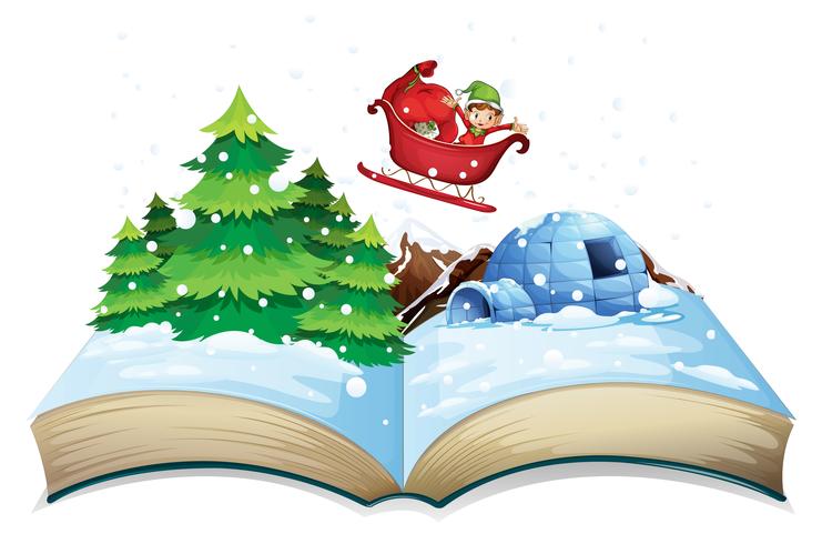 Winter book vector