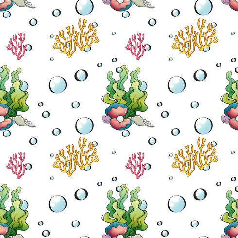 Seamless design under the sea vector