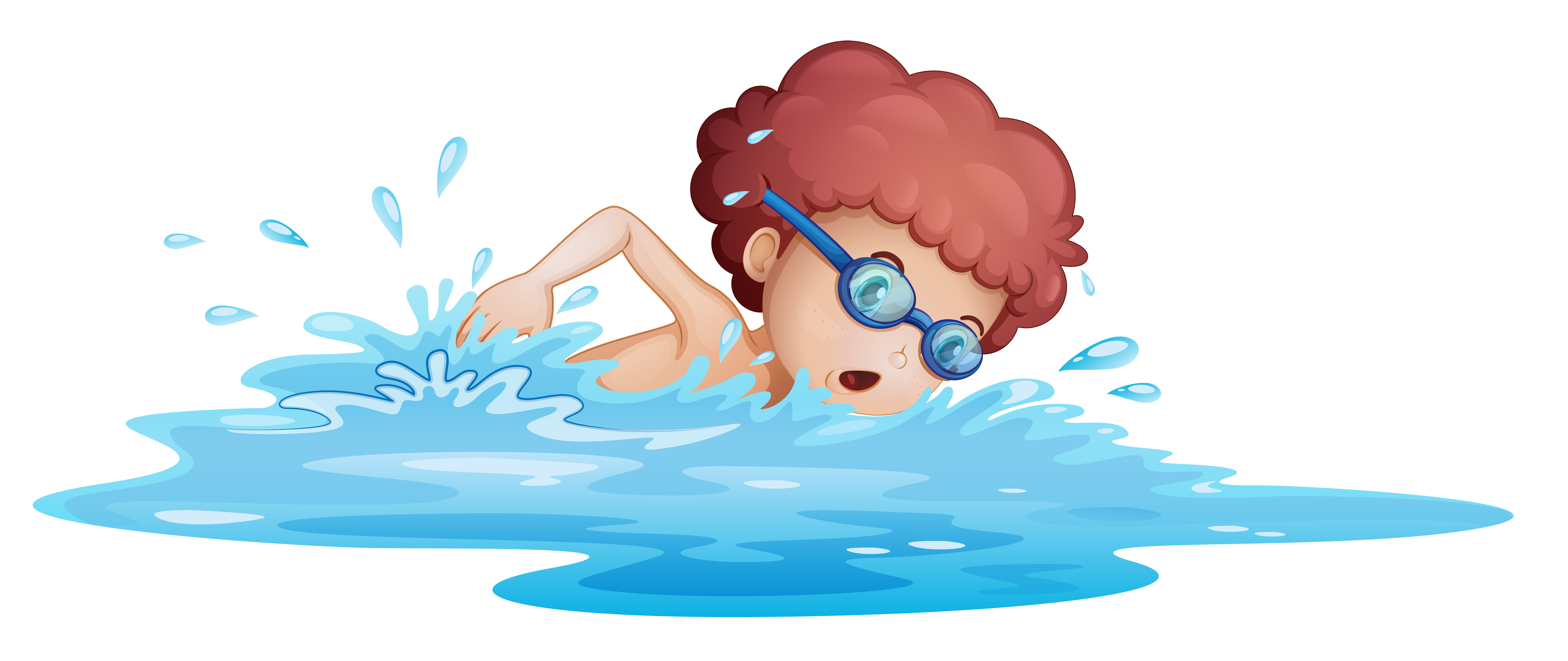 A boy swimming at the sea 520741 Vector Art at Vecteezy