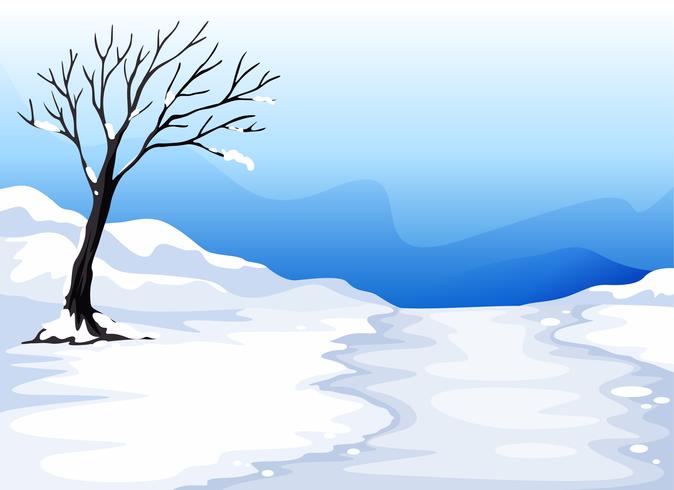 paisaje terrestre con hielo vector