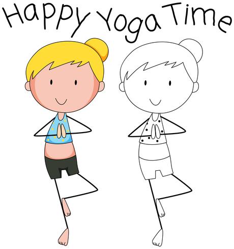 Different graphic of yoga vector