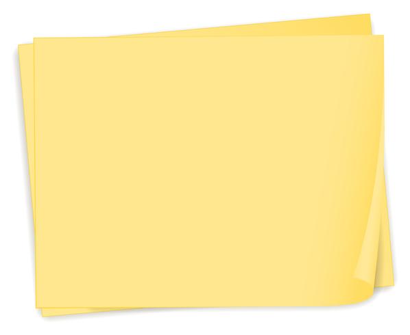 An empty yellow paper template vector