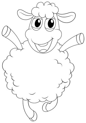 Animal outline for sheep vector